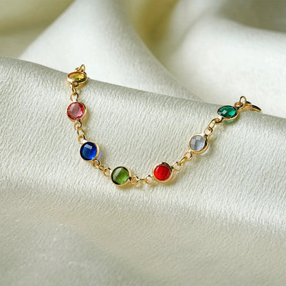 Gemstone 925 Silver Anklet