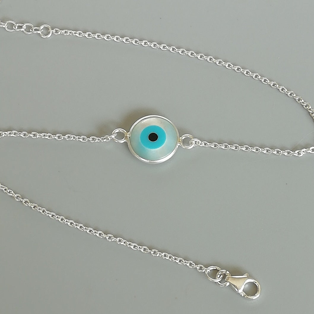 Charms Evil Eye 925 Silver Anklet