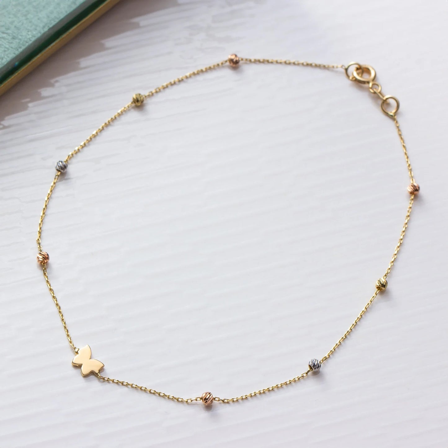 Moon Bead 925 Silver Anklet