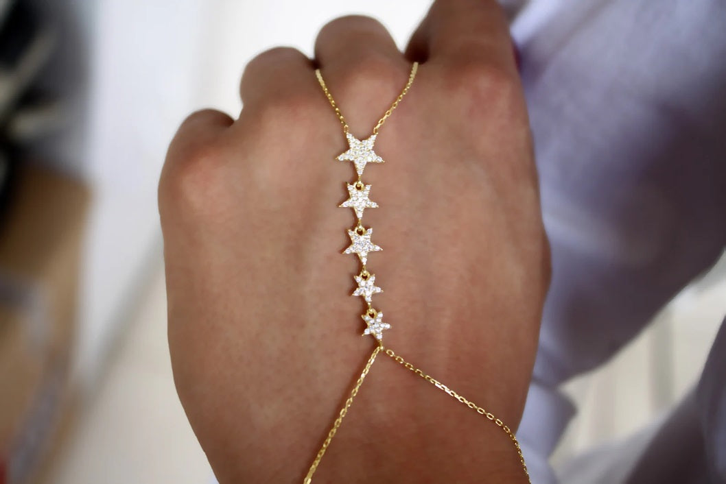 Star Slave 925 Silver Hand Chain