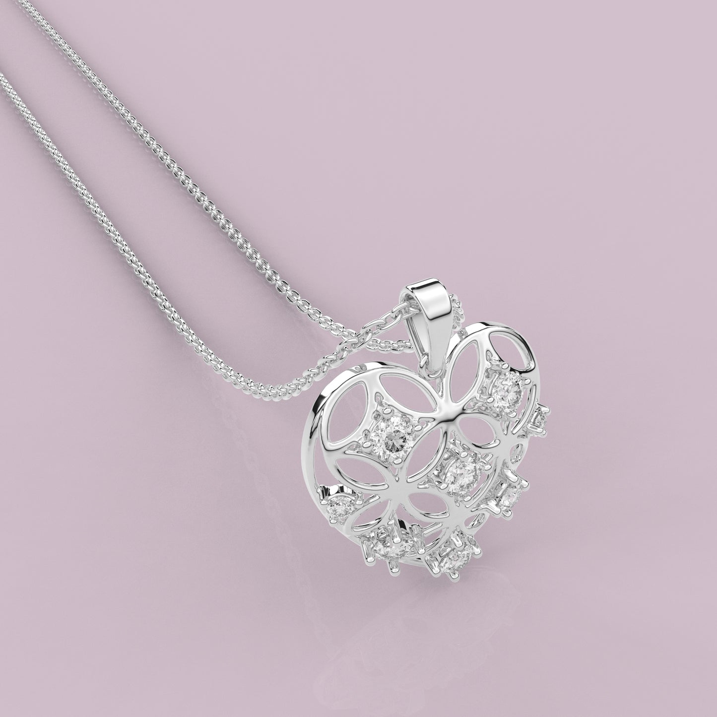 Moissanite Diamond 925 Silver Necklace