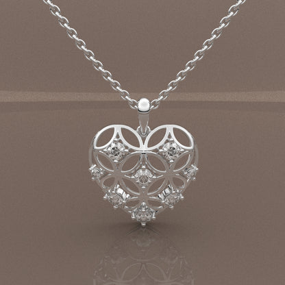 Moissanite Diamond 925 Silver Necklace