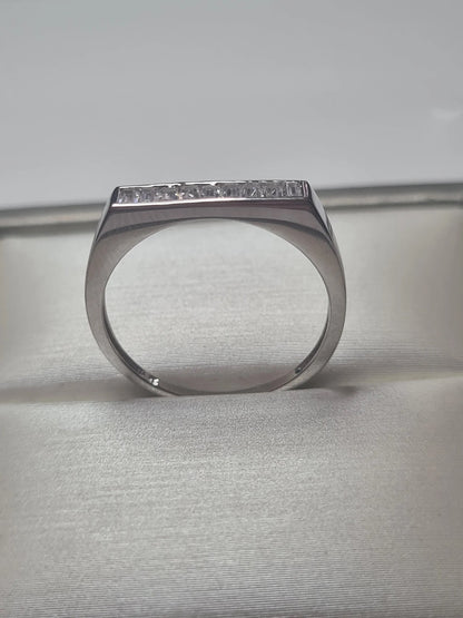 Baguette 925 Silver Men's Ring