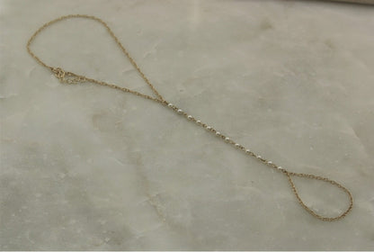 Filled 925 Sliver Foot Chain