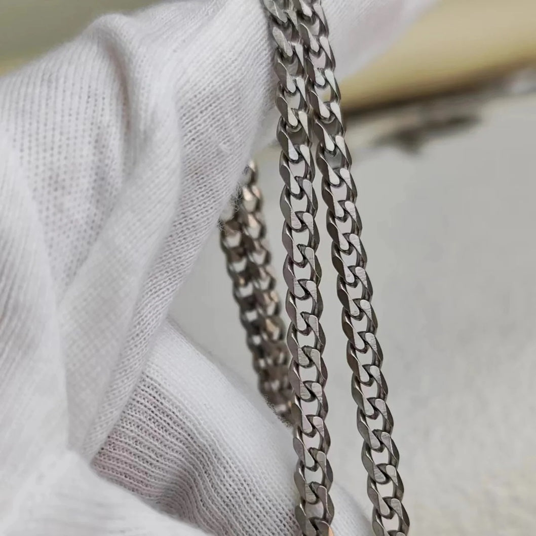 Titanium 925 Silver Men's Chain