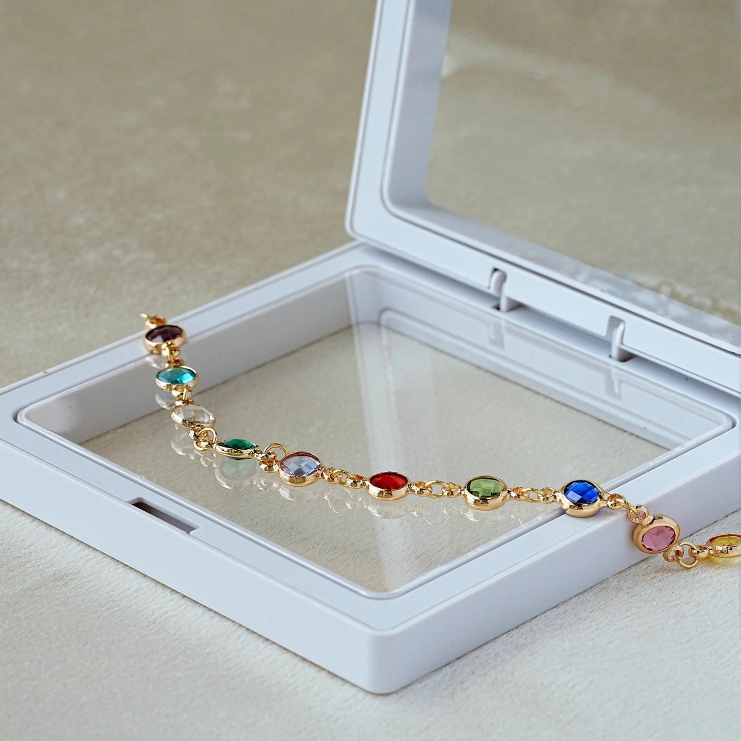 Gemstone 925 Silver Anklet