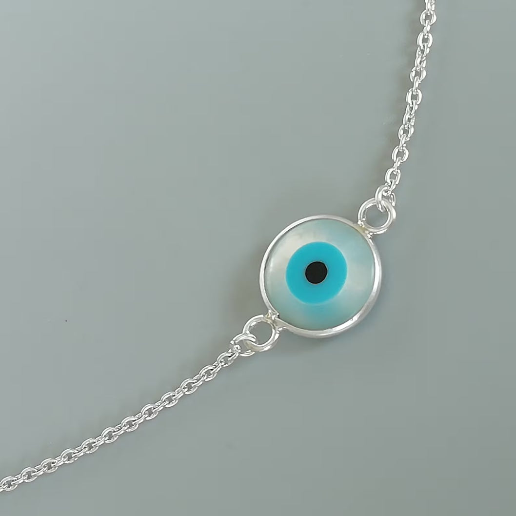 Charms Evil Eye 925 Silver Anklet