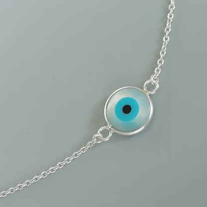 Charms Evil Eye 925 Silver Anklet