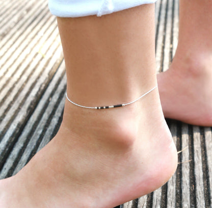 Delicate thin 925 Silver Anklet