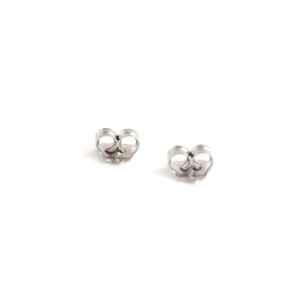 Tiny Dark Evil Eye 925 Silver Earring