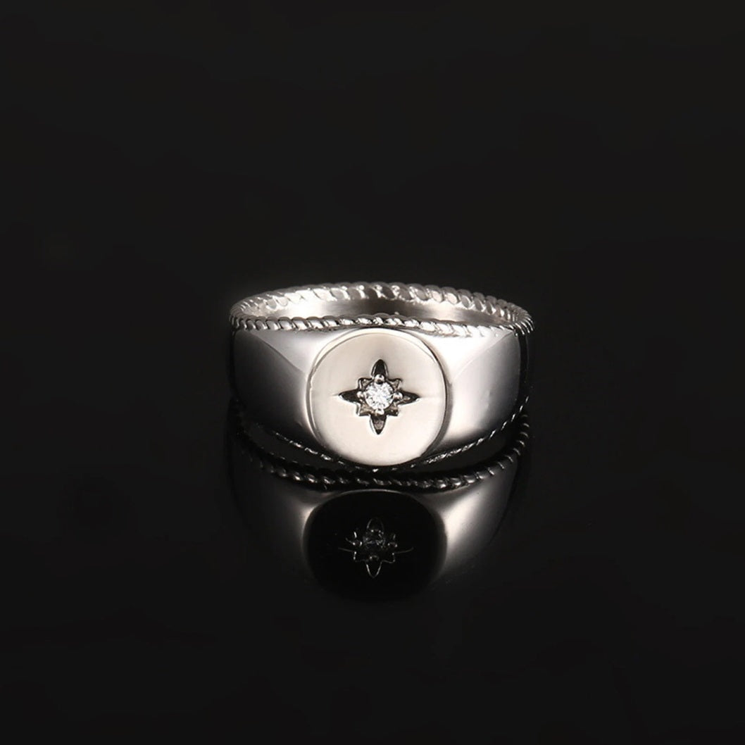 Star 925 Silver Men's Ring