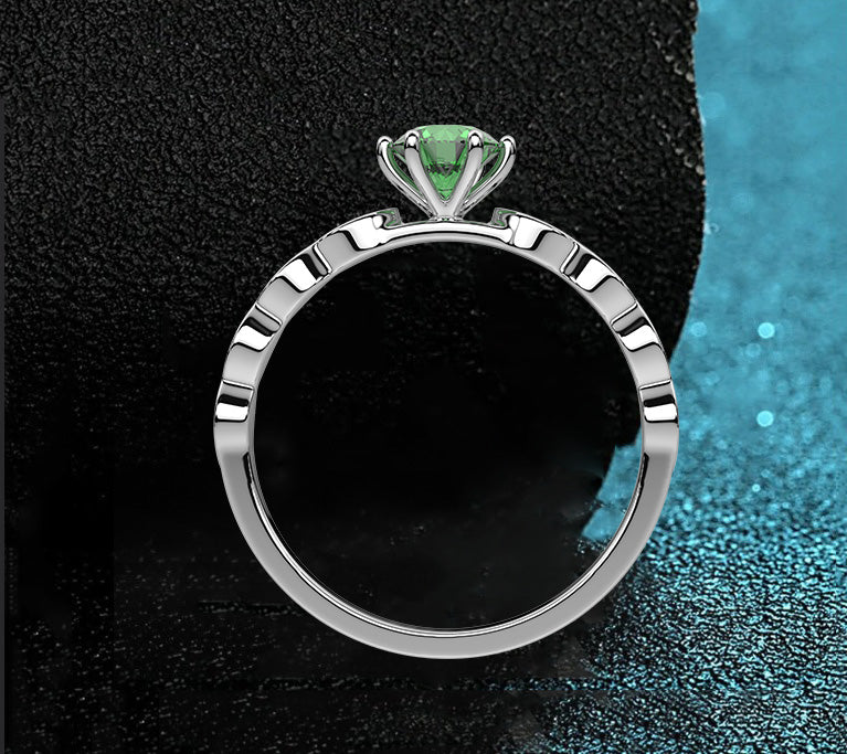 Green  Gemstone 925 Silver Ring