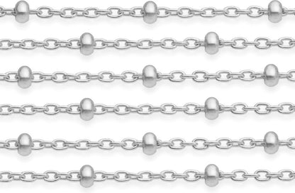 Satellite Beaded 925 Silver Chain