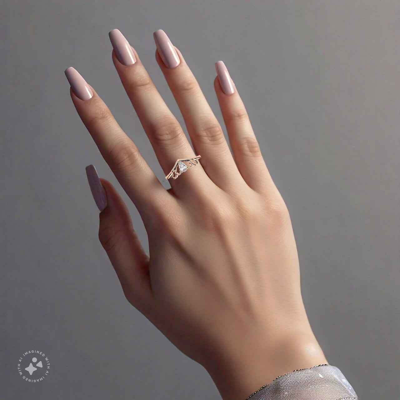 Rose gold Caitlin 925 Silver Ring