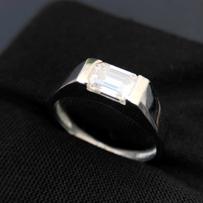 Moissanite 925 Silver Men's Ring