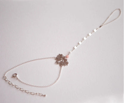 Filigree Lotus 925 Silver Hand Chain