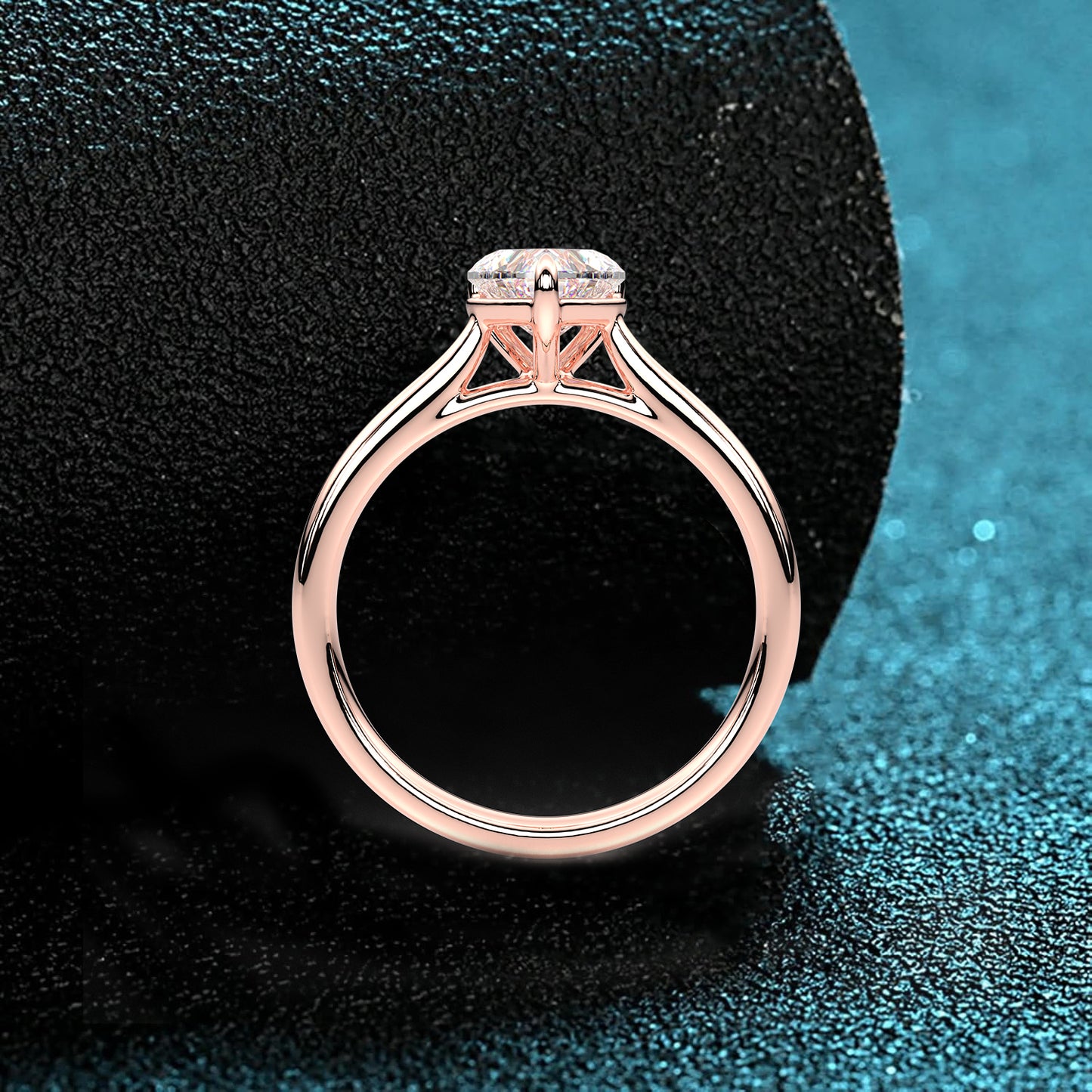 Rose gold 925 Silver Heart Ring