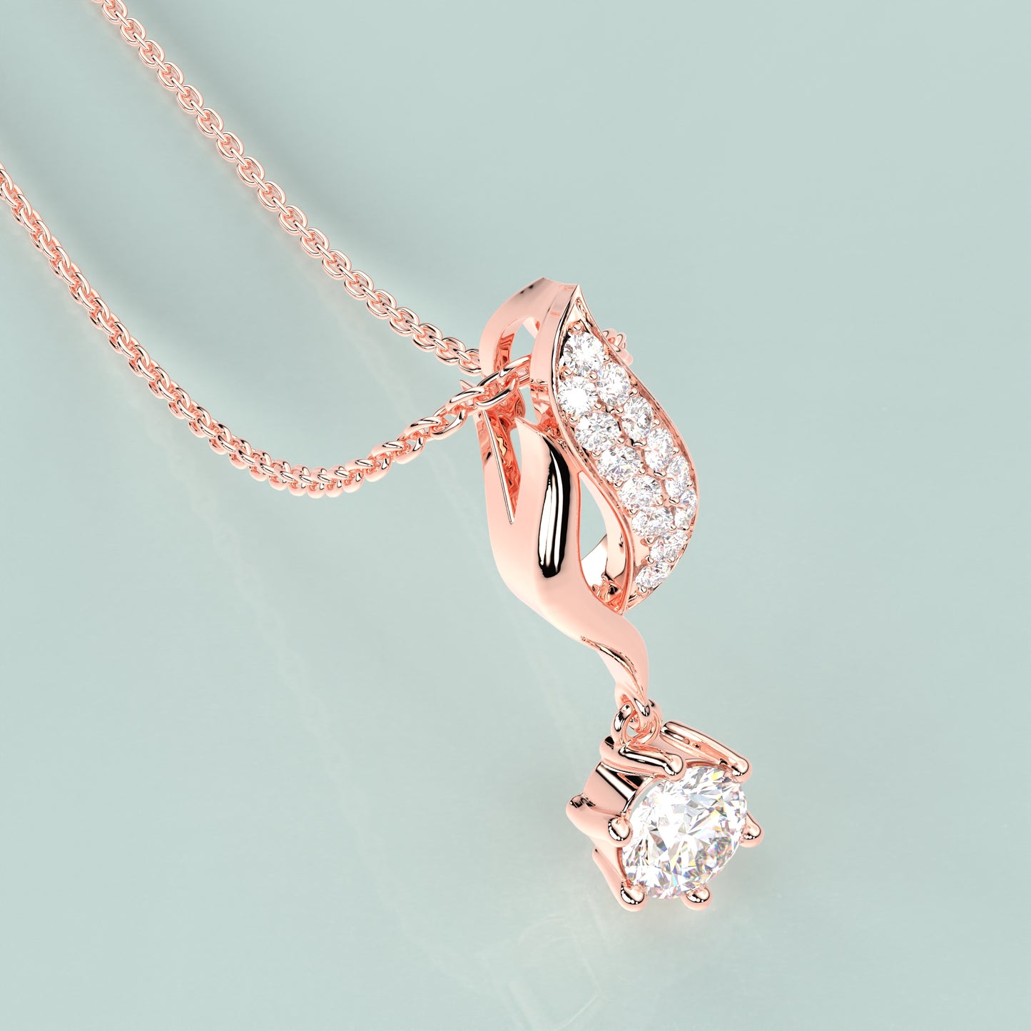 Pristine Bliss 925 Silver Rose Gold Necklace