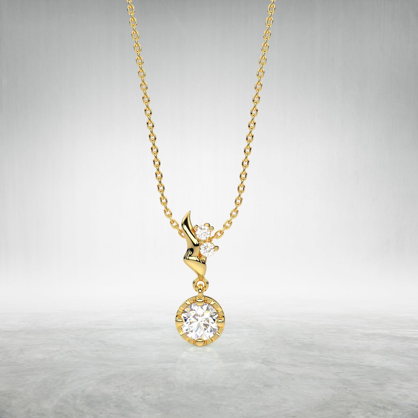 Classic 925 Silver Gold Necklace