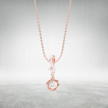 The Annalisa Moissanite Diamond 925 Silver Gold Necklace