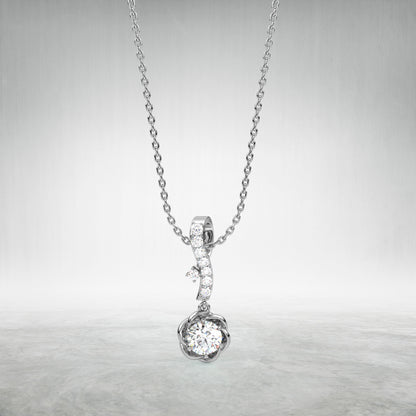 The Annalisa Moissanite Diamond 925 Silver Gold Necklace