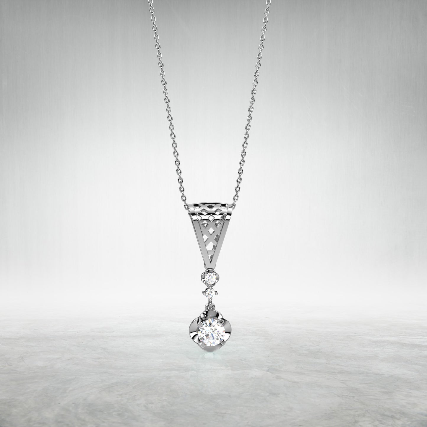 Drop Bar  925 Sterling Silver Necklace