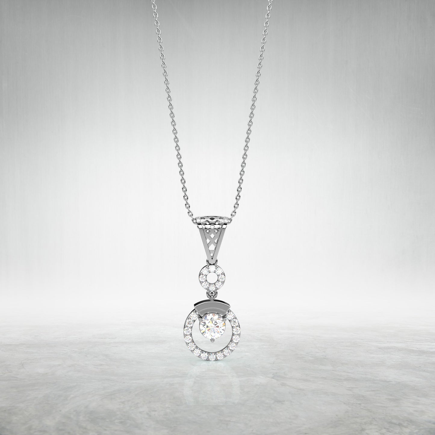 Dual stone  925 Sterling Silver Necklace