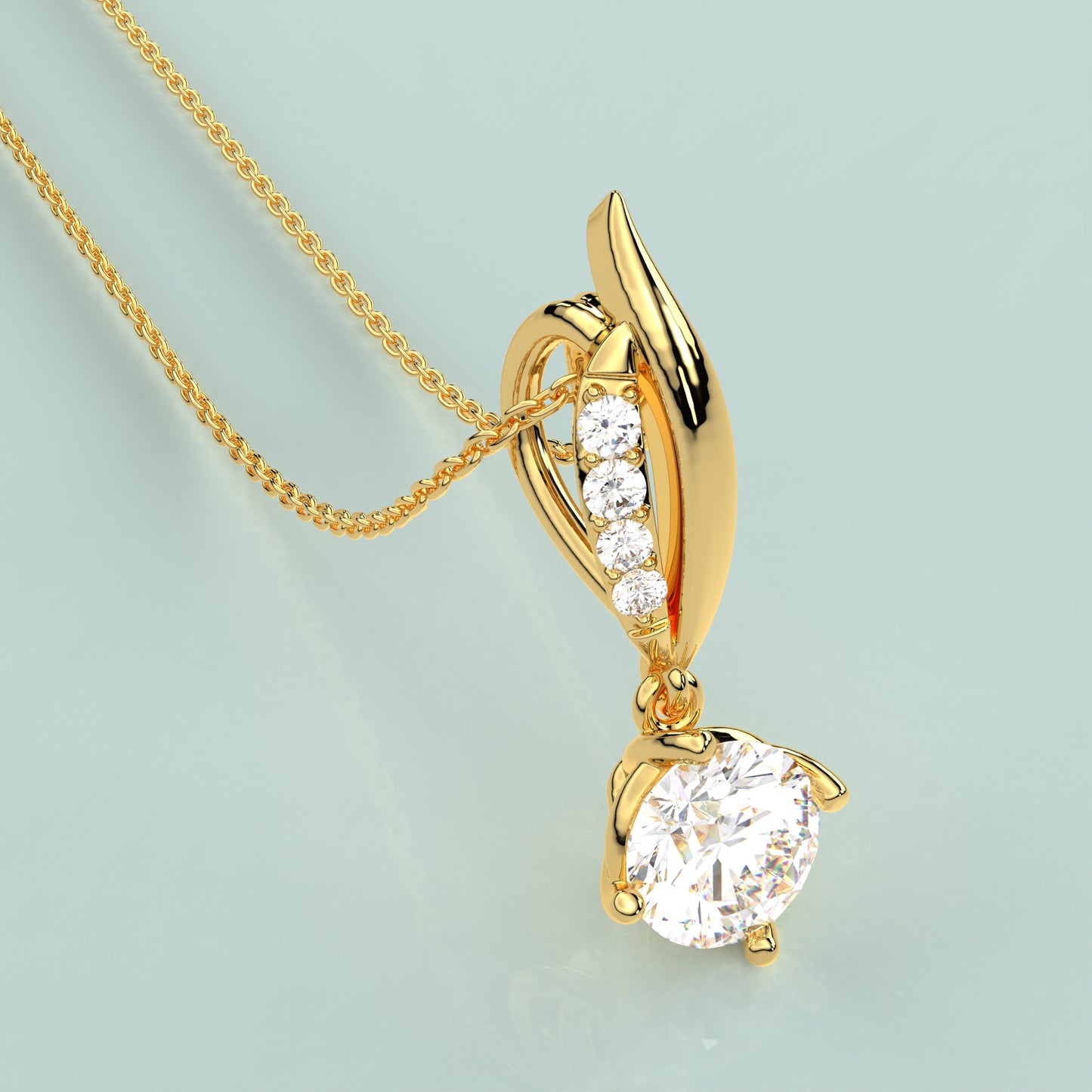 The Peramila 925 Silver Yellow Gold Necklace