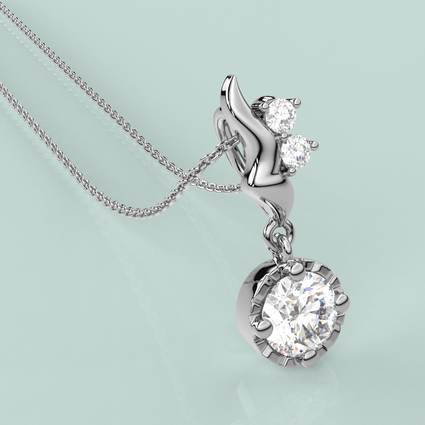 Classic Moissanite Diamond 925 Silver Necklace