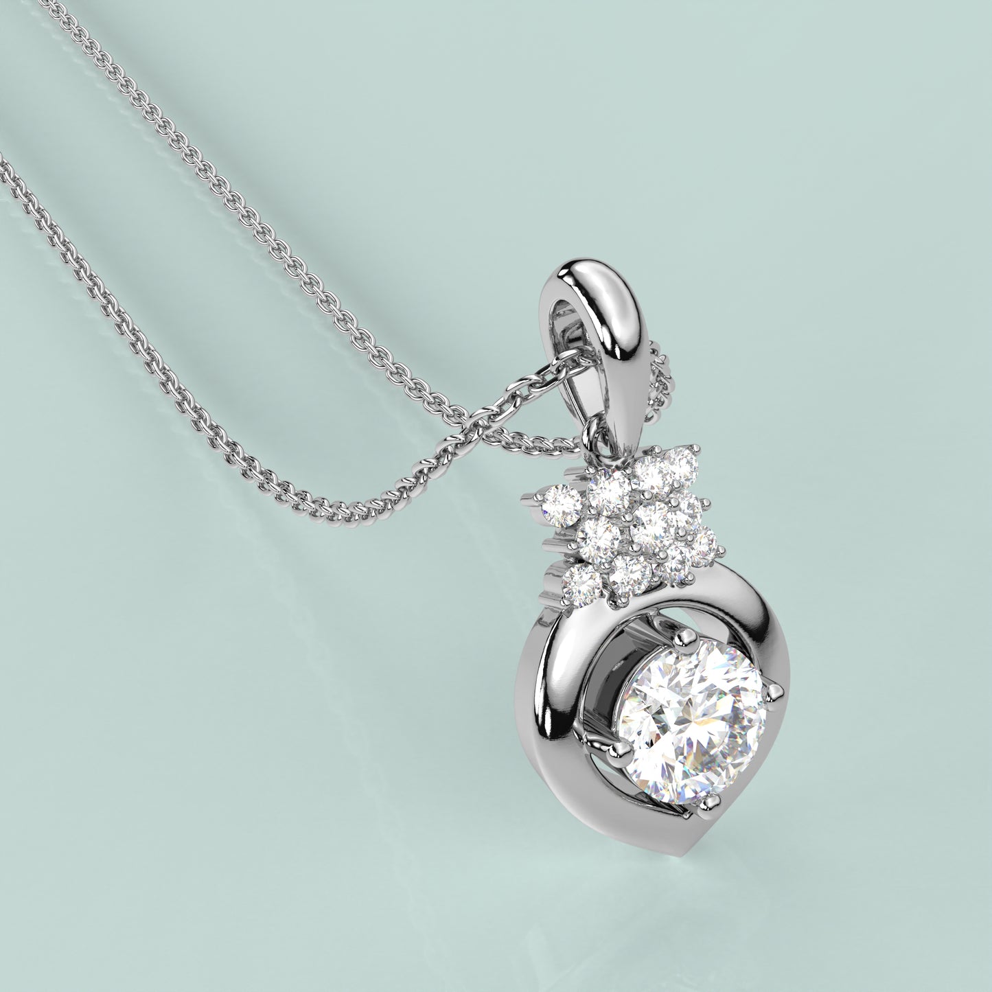 Sparkling Elsa 925 Sterling Silver Necklace