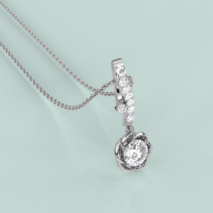 The Annalisa Moissanite Diamond 925 Silver Gold Necklace