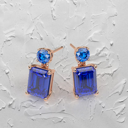 Blue stone Doozy 925 Silver Earring