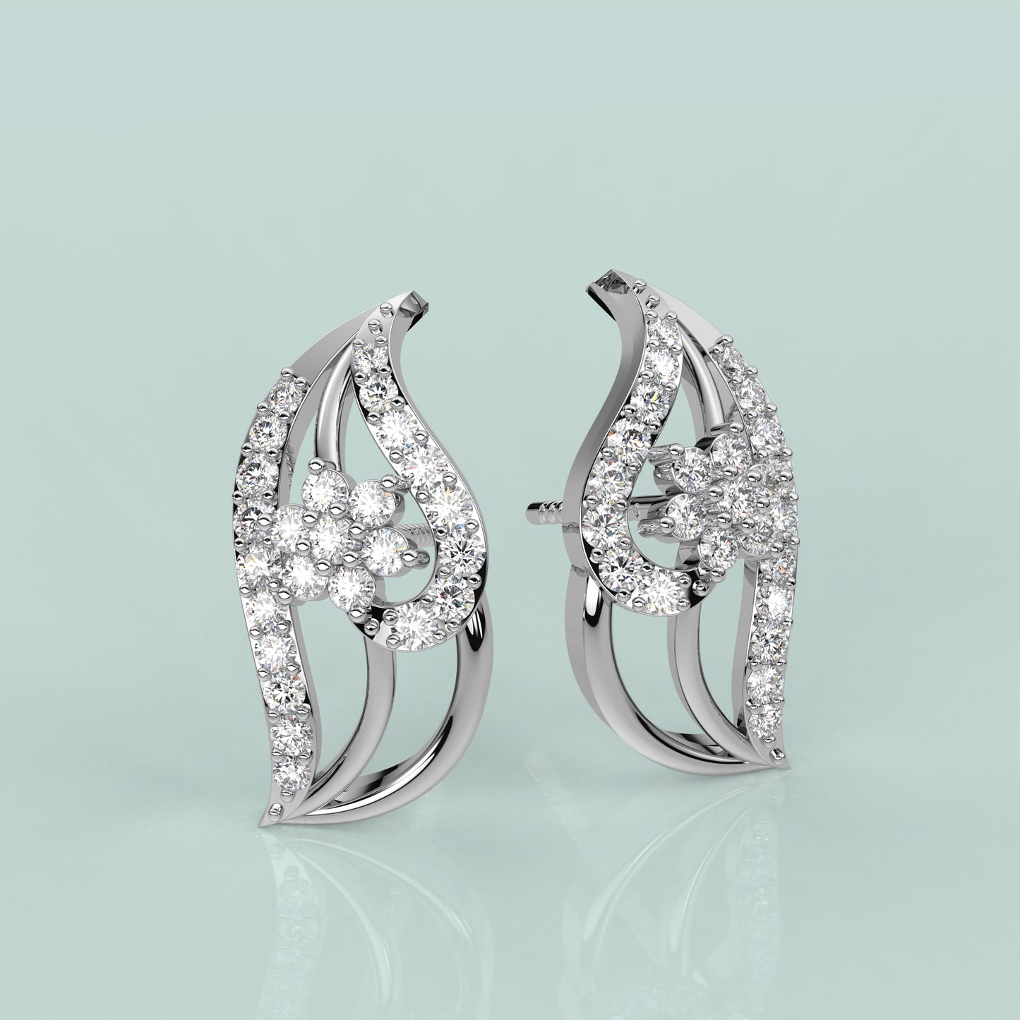 Floral Sterling Silver Earring