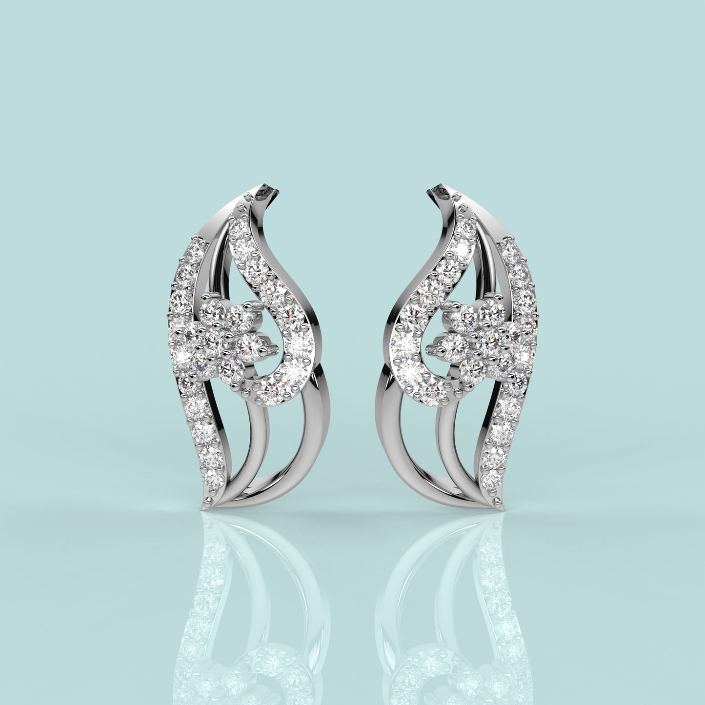 Floral Sterling Silver Earring