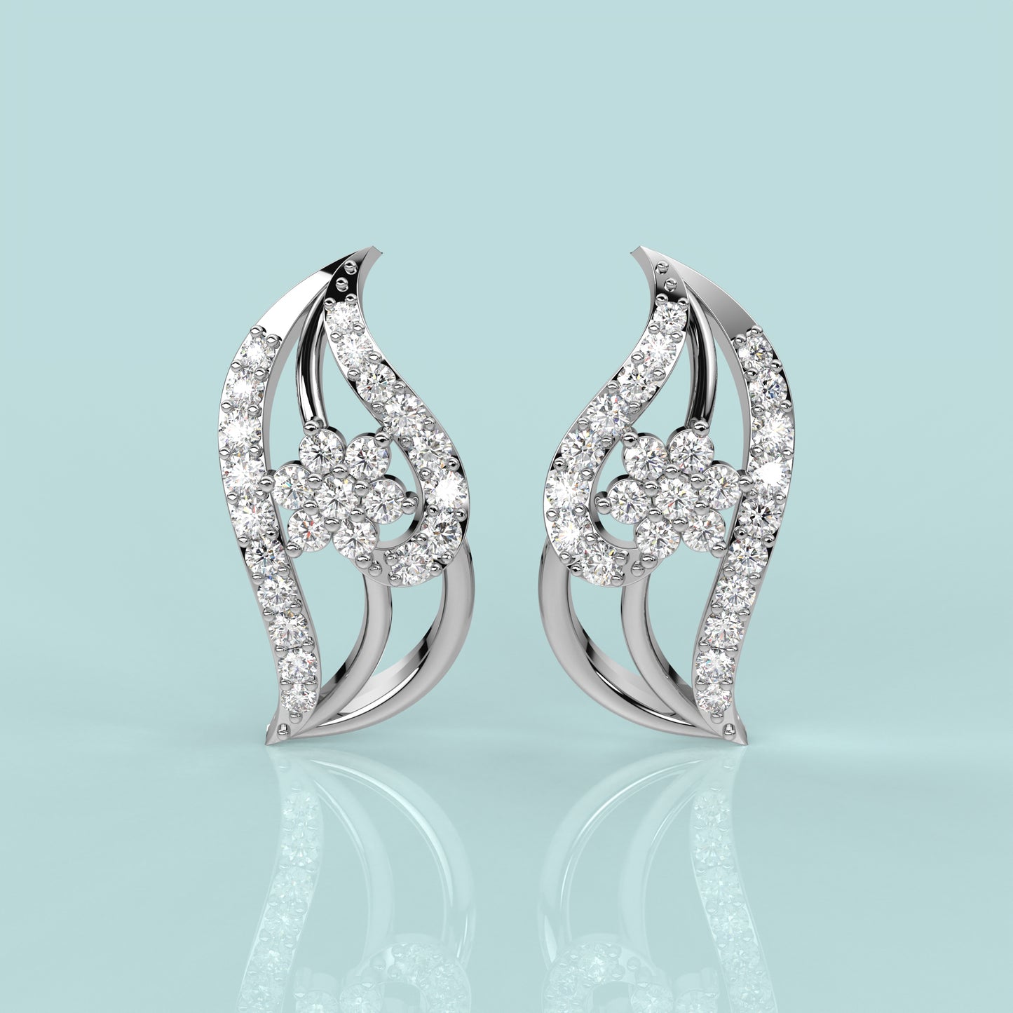 Floral Sterling Silver Earring