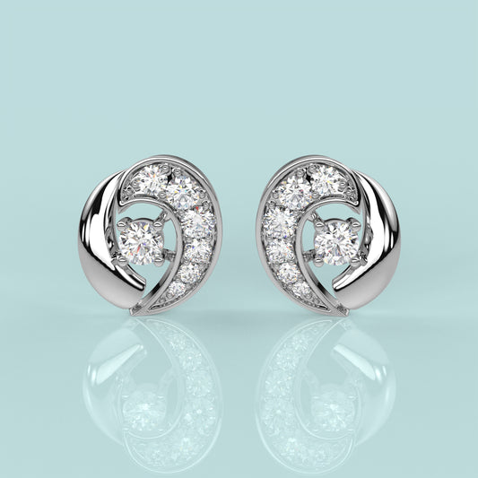 Clasping Moissanite Diamond 925 Silver Earring