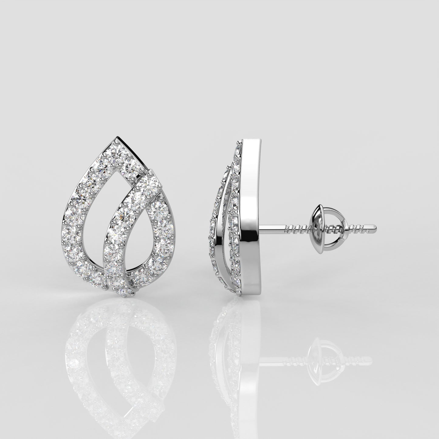 Pear Sterling Silver Earring