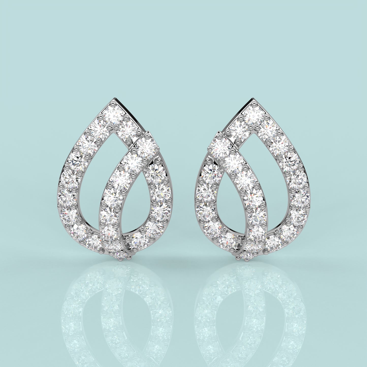 Pear Sterling Silver Earring