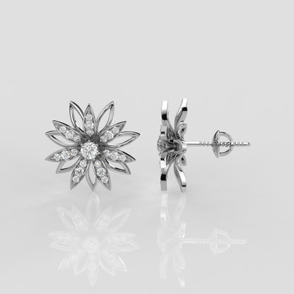 Symbol of Divinity Moissanite Diamond 925 Silver Earring