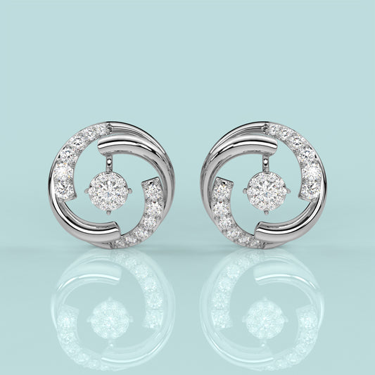 Floral beat Moissanite Diamond 925 Silver Earring