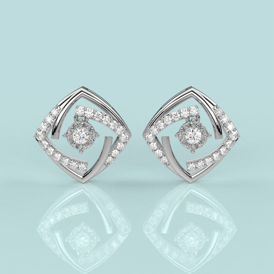 Marina Moissanite Diamond 925 Silver Earring