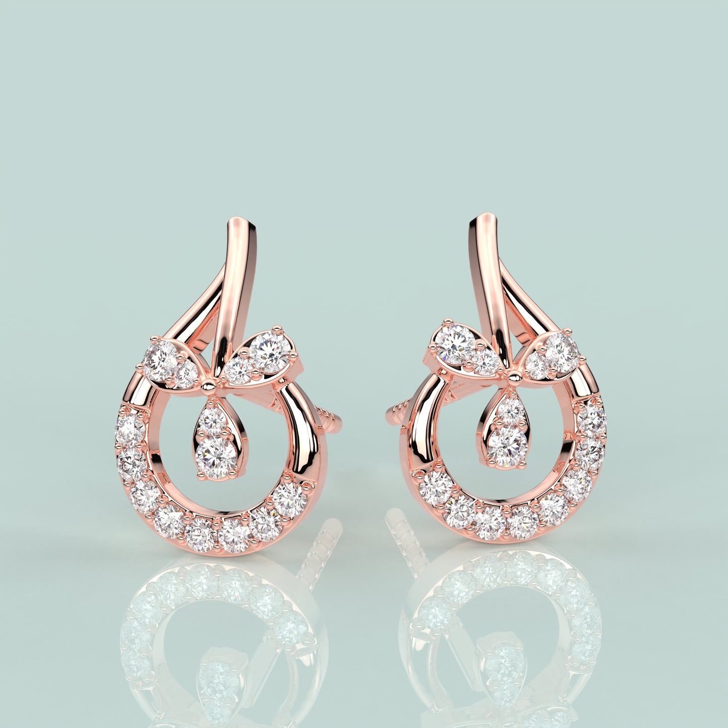 Rose gold Petite 925 Silver Earring