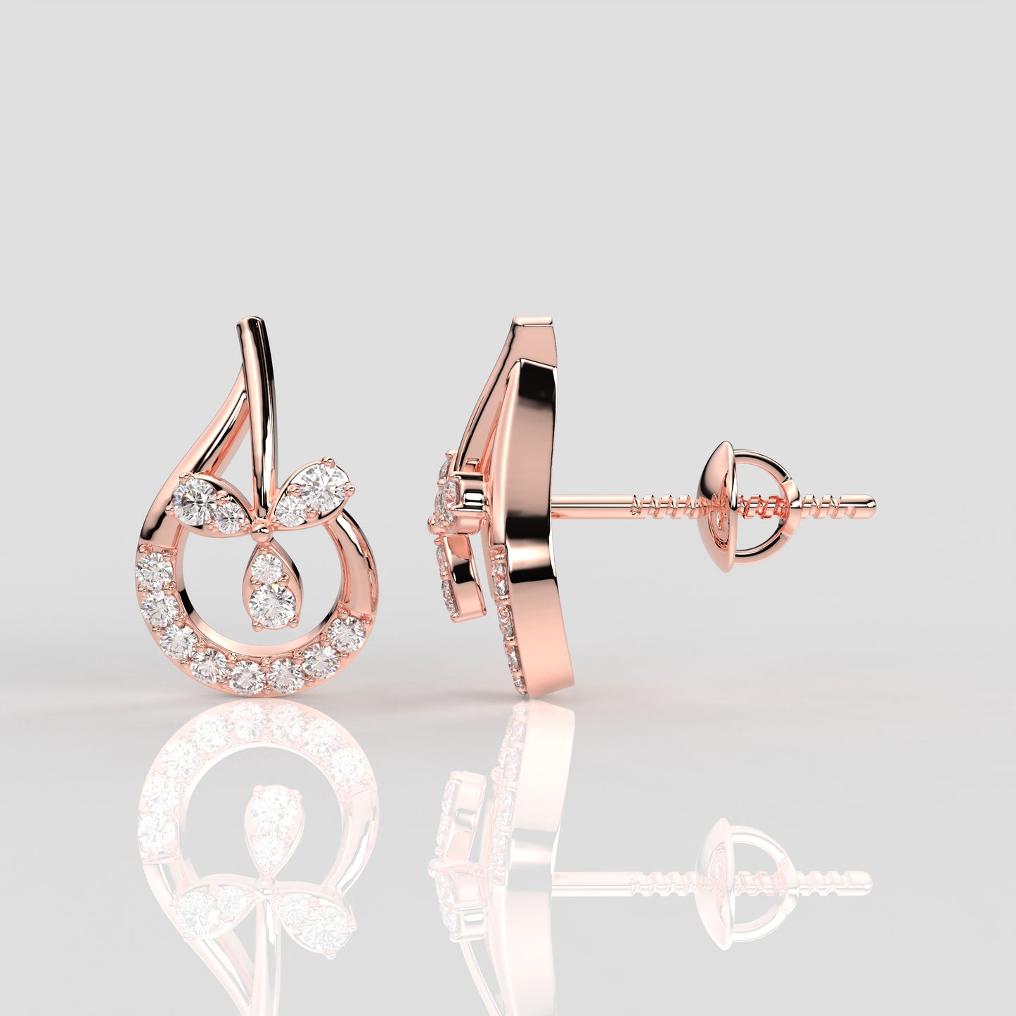 Rose gold Petite 925 Silver Earring