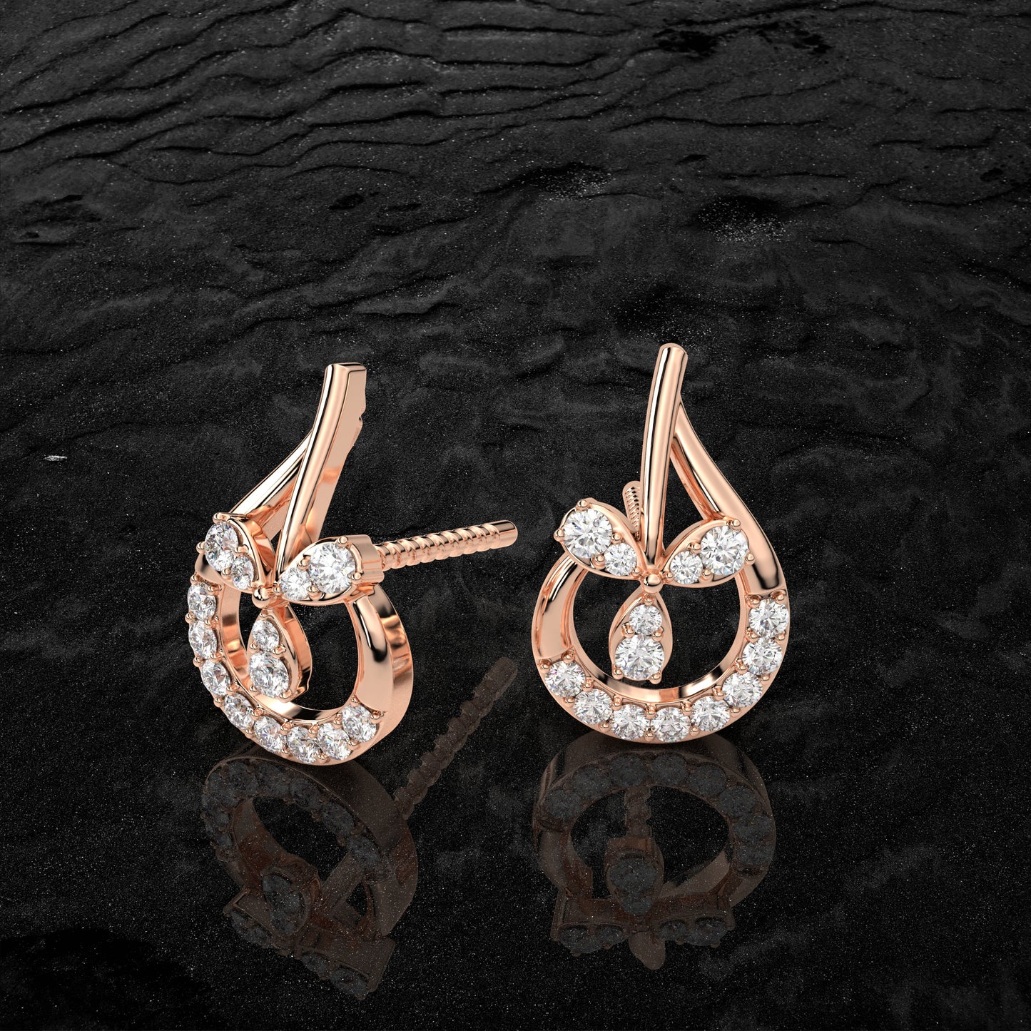 Rose gold Petite 925 Silver Earring