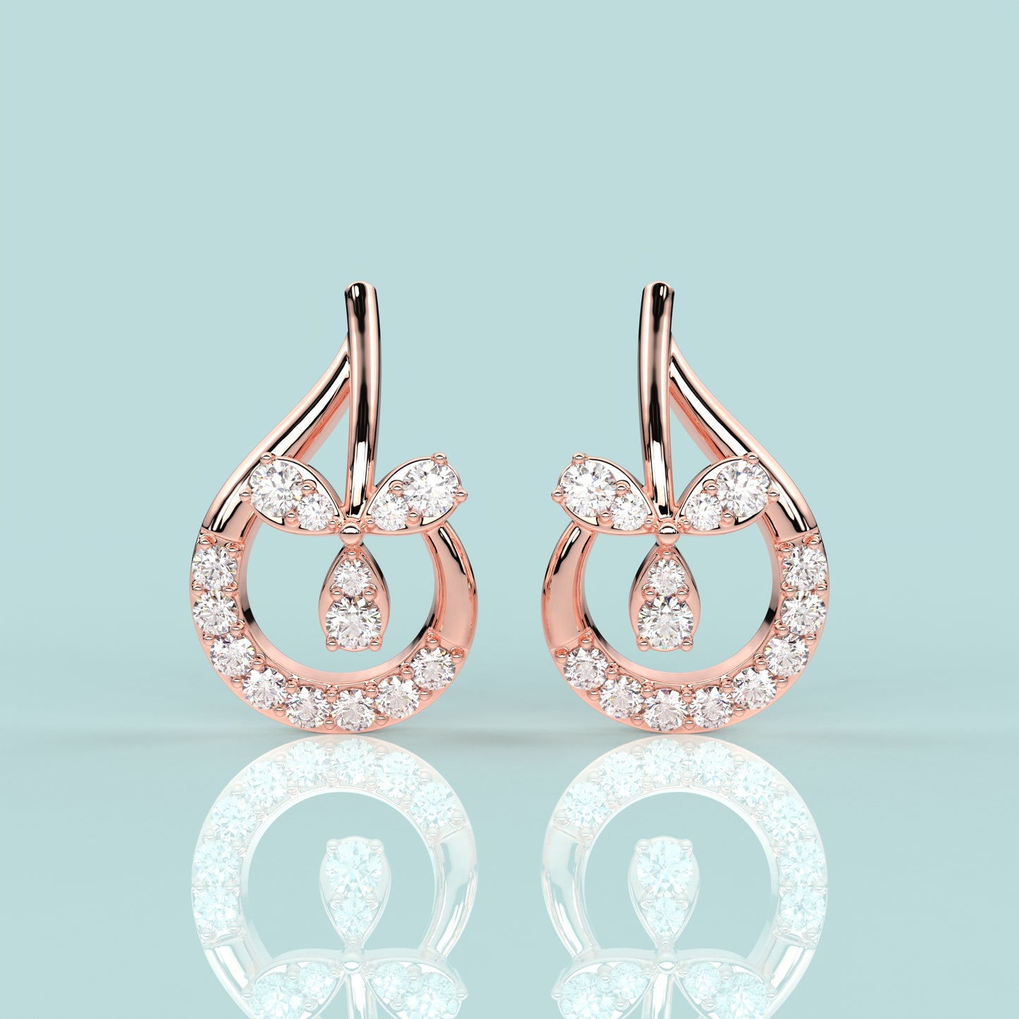 Rose gold Petite 925 Silver Earring