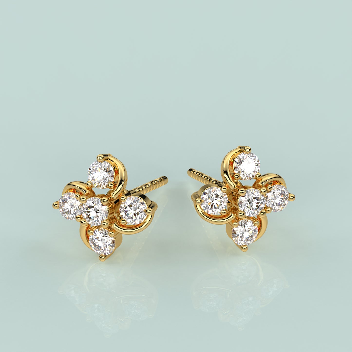 Rose gold Nital 925 Silver Earring