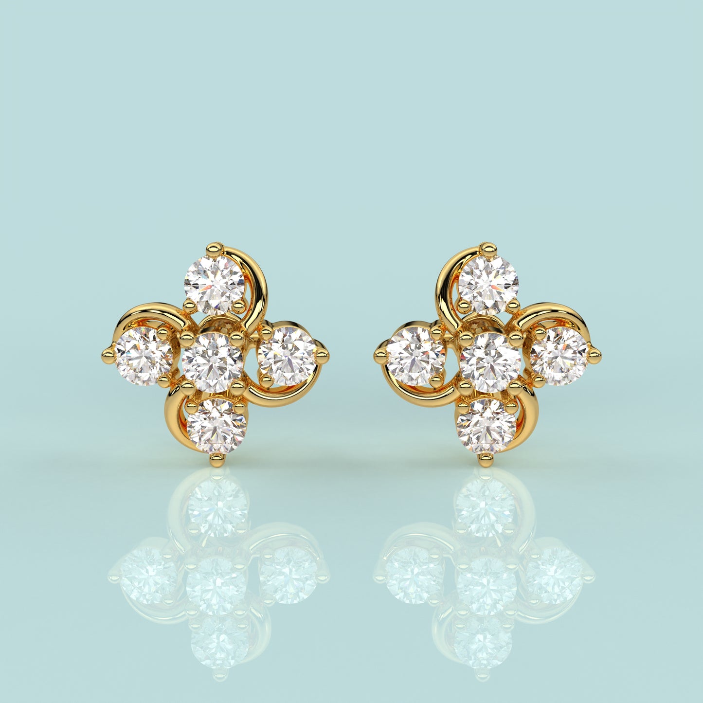 Rose gold Nital 925 Silver Earring