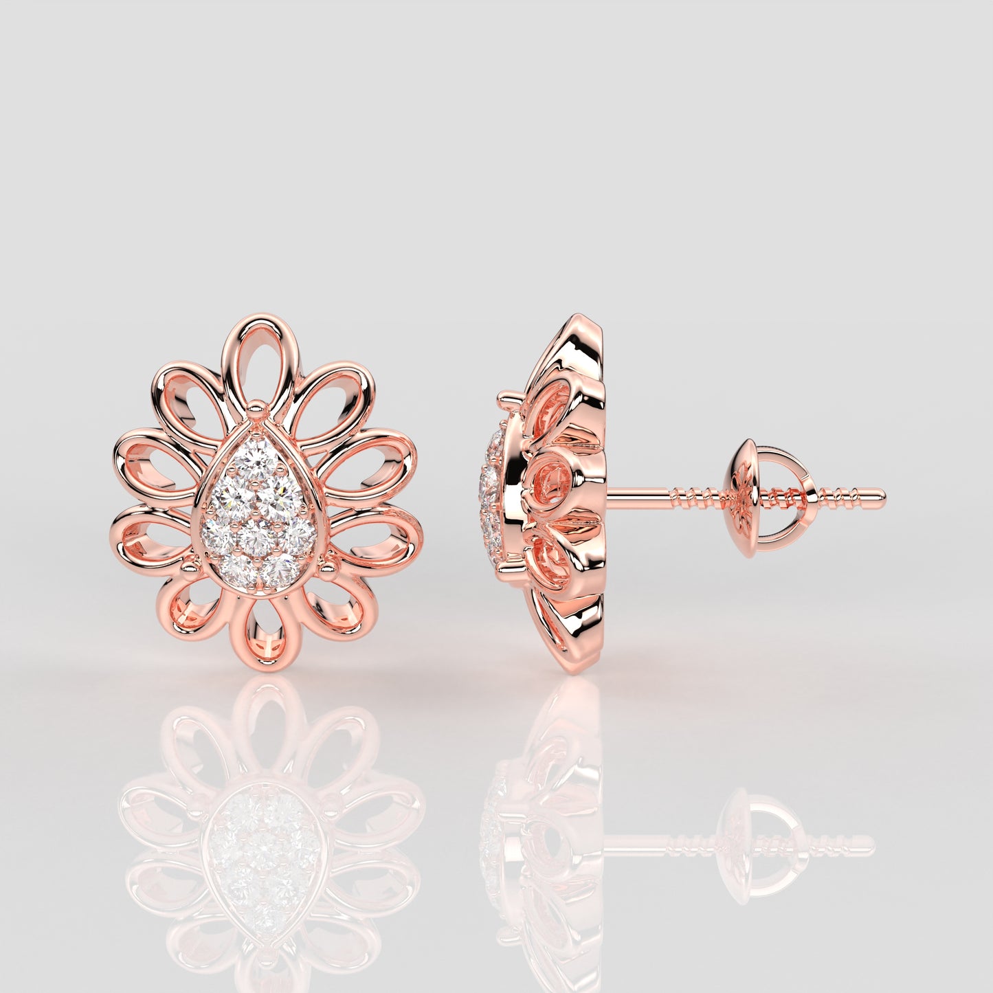 Rose gold Elena 925 Silver Earring