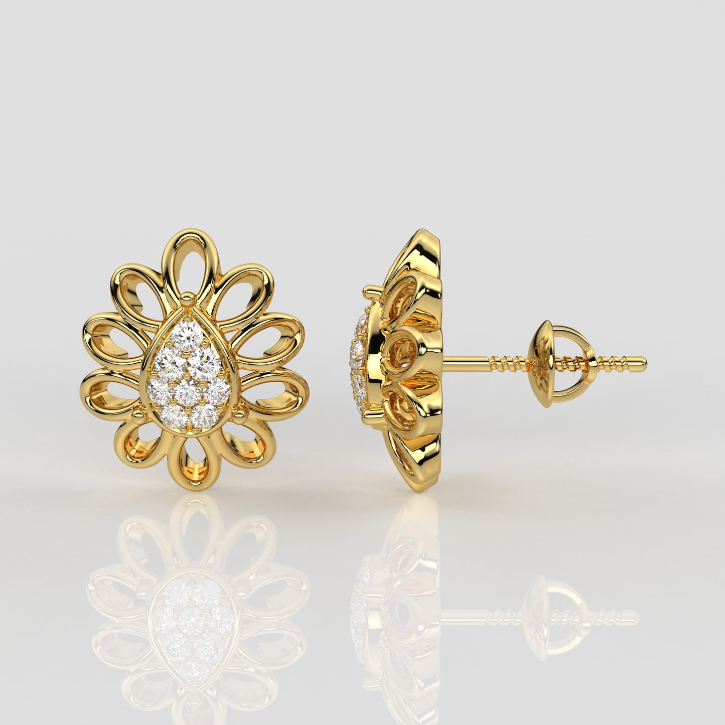 Yellow gold Elena 925 Silver Earring