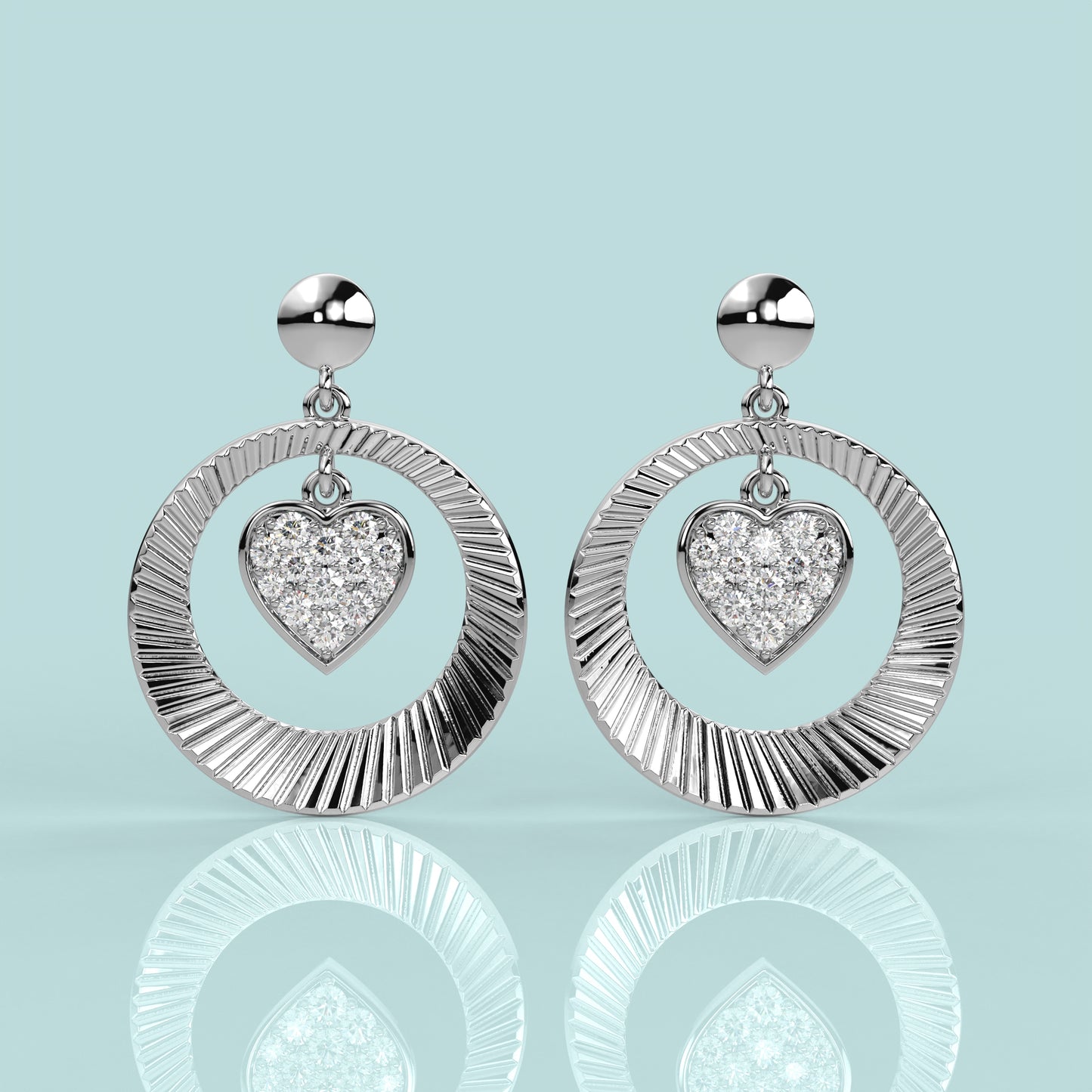 Round Cut 925 Silver Earring